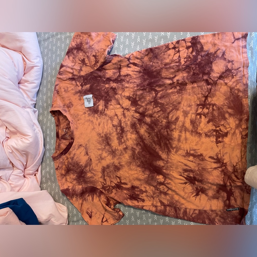 Dutch Bros Orange and Brown Tie-Dye